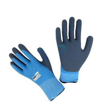 Waterproof Thermal Winter Work Gloves Polar Fleece Liner Superior Grip Double Latex Coating Gloves For Winter